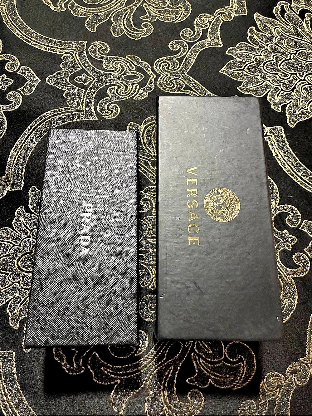 Versace Black Eyewear Packaging Set Like New